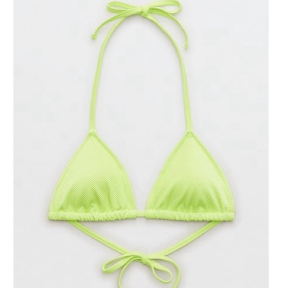 NWT Never Worn AERIE SHINE PIQUE STRING
TRIANGLE BIKINI TOP